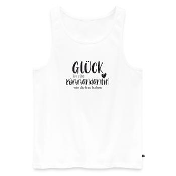 Kommandantin Freiwillige Feuerwehr Ehrenamt - Männer Premium Bio Tank Top - Weiß - Vorne - Michal (187cm)