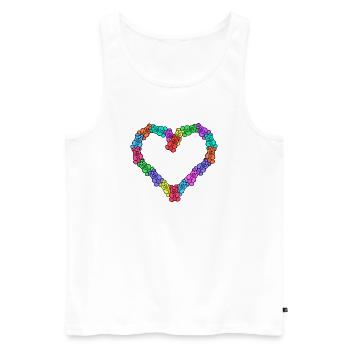 Süßigkeiten Nachspeise Lecker Naschen Süß - Männer Premium Bio Tank Top - Weiß - Vorne - AI Model Male 178 light (178cm)