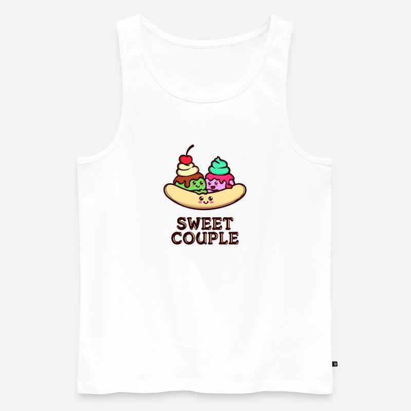 Süßigkeiten Statement Nachspeise Lecker Backen - Männer Premium Bio Tank Top - Weiß