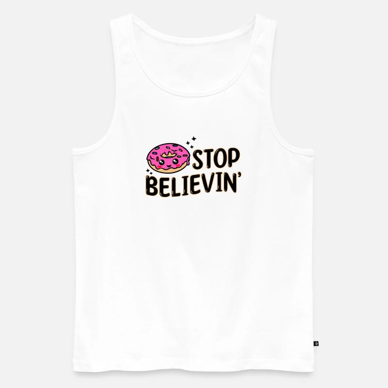Sweets Snacking Statement Delicious Donut - Men's Premium Organic Tank Top - white