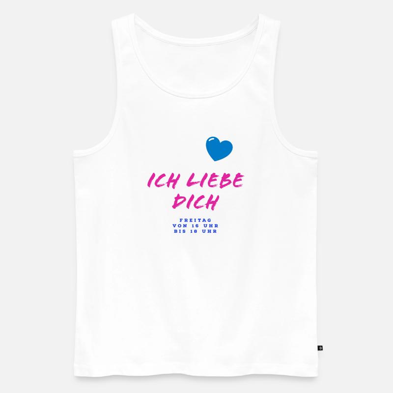 Herzliche Liebesbotschaft im Graffiti-Stil - Männer Premium Bio Tank Top - Weiß