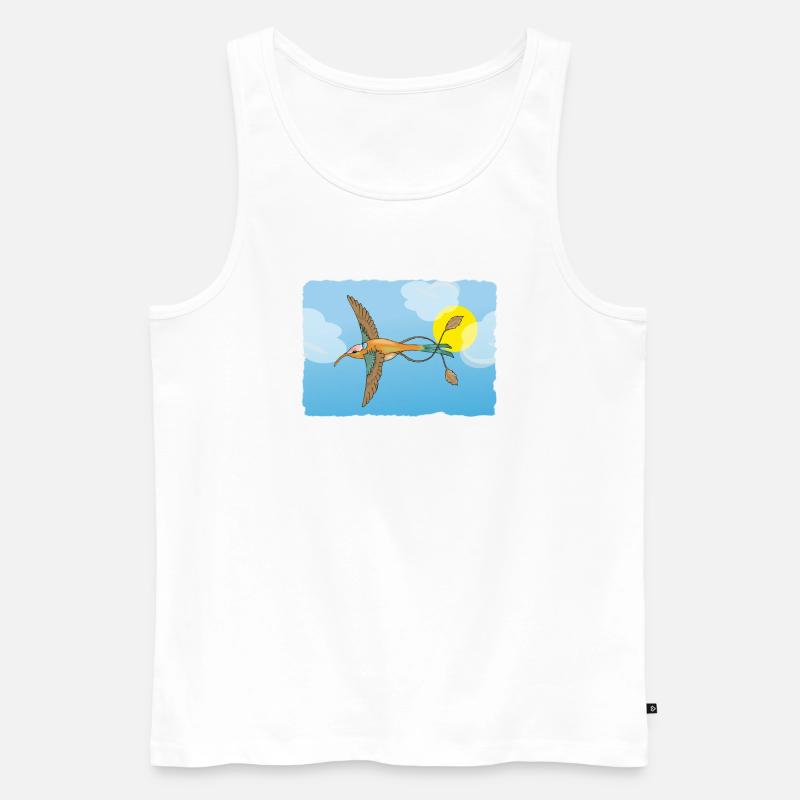 Der Kolibri - Männer Premium Bio Tank Top - Weiß