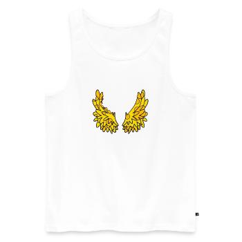 Cheese Wings - Men's Premium Organic Tank Top - white - Front - Michal (187cm)
