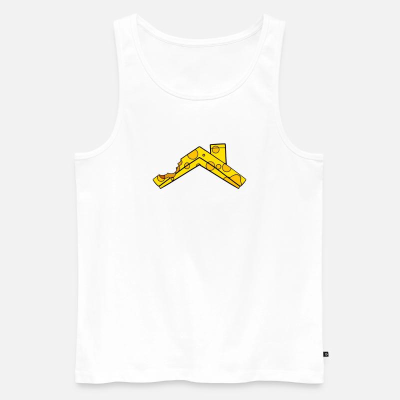 Käse Dach - Männer Premium Bio Tank Top - Weiß