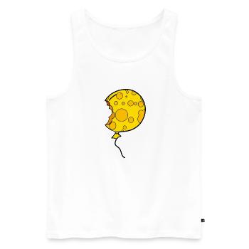 Käse Ballon - Männer Premium Bio Tank Top - Weiß - Vorne - AI Model Male 178 light (178cm)