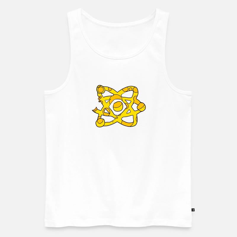 Atom Käse Symbol Wissenschaft Wissenschaftlich - Männer Premium Bio Tank Top - Weiß