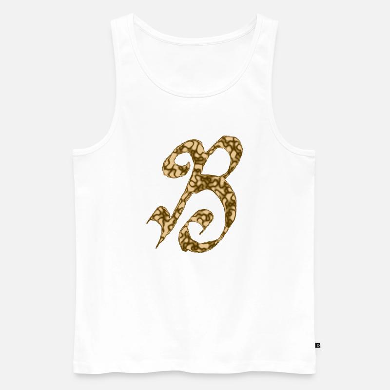 B / Initiale - Männer Premium Bio Tank Top - Weiß