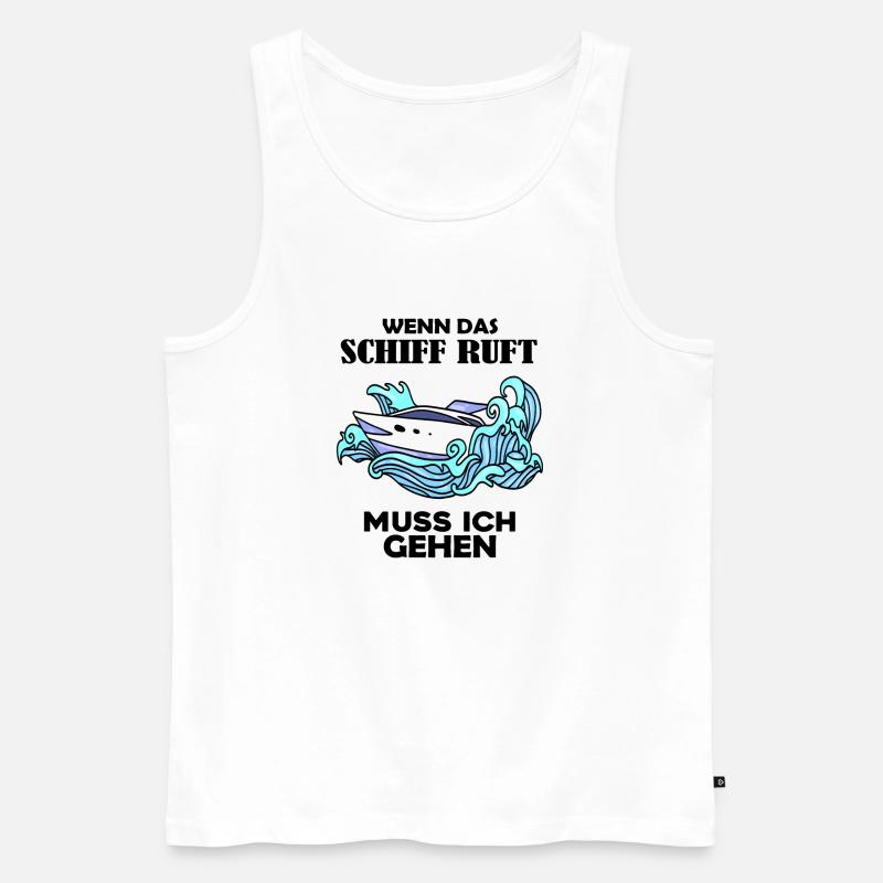 Schiff Schifffahrt - Männer Premium Bio Tank Top - Weiß