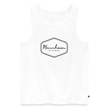 Mannheim Baden-Württemberg Emblem Design - Männer Premium Bio Tank Top - Weiß - Vorne - Michal (187cm)