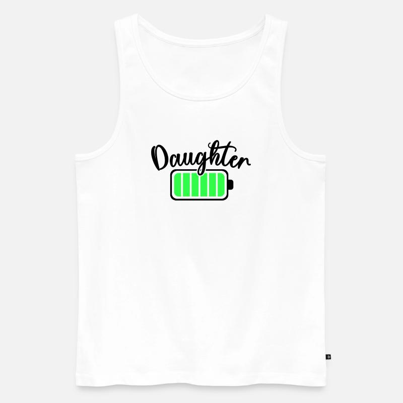 Neon Bar Equalizer Pattern - Men's Premium Organic Tank Top - white