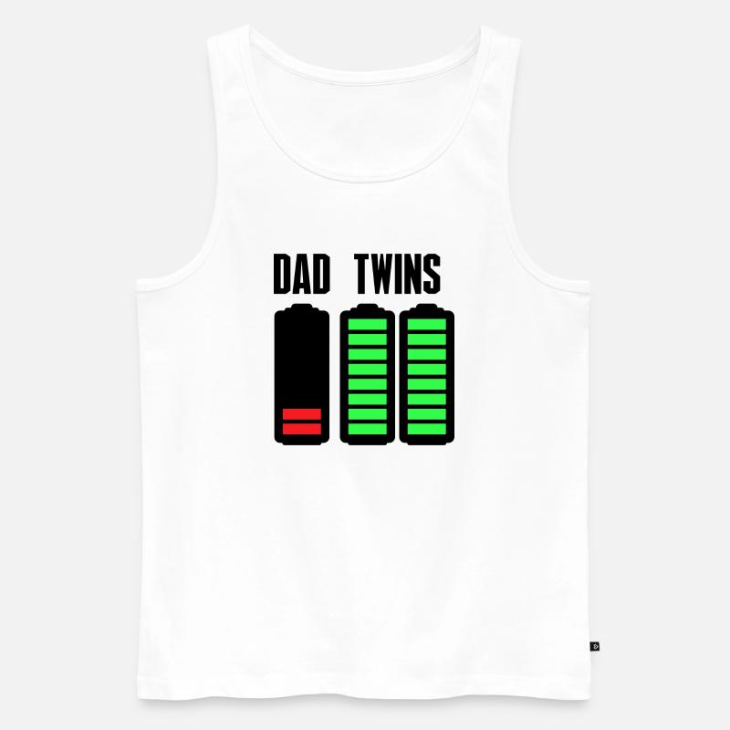 Neon Bar Equalizer auf Schwarz - Männer Premium Bio Tank Top - Weiß