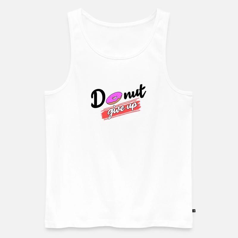 Cool Süßigkeiten Statement Donut Nachspeise - Männer Premium Bio Tank Top - Weiß
