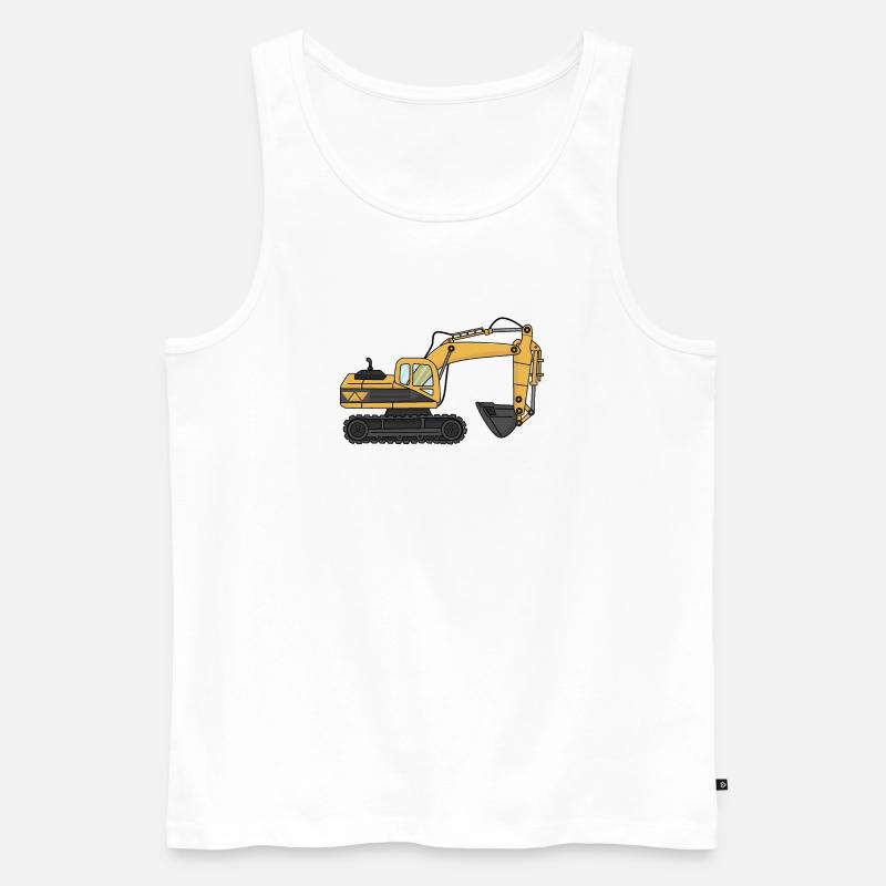 Bagger - Männer Premium Bio Tank Top - Weiß