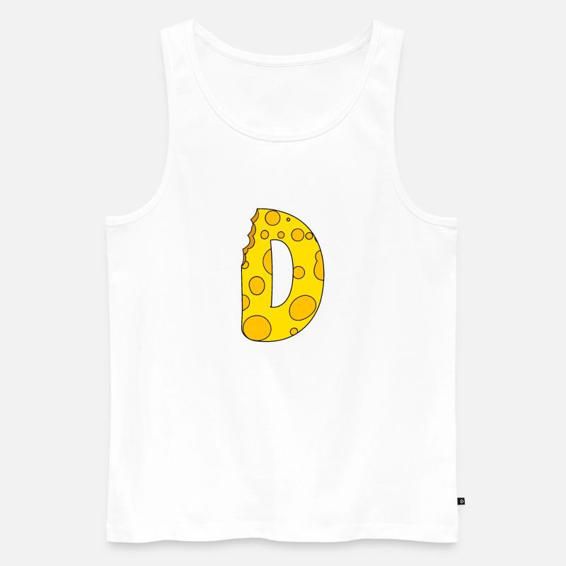 Buchstabe D - Männer Premium Bio Tank Top - Weiß