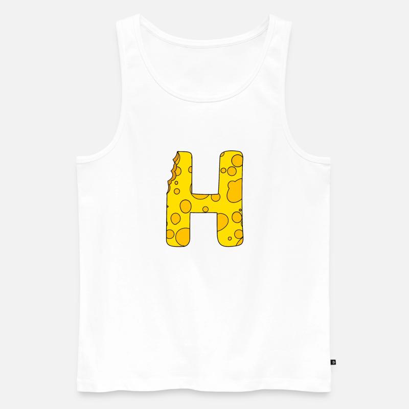 Buchstabe H - Männer Premium Bio Tank Top - Weiß