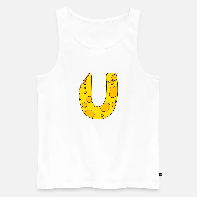 Buchstabe U - Männer Premium Bio Tank Top - Weiß