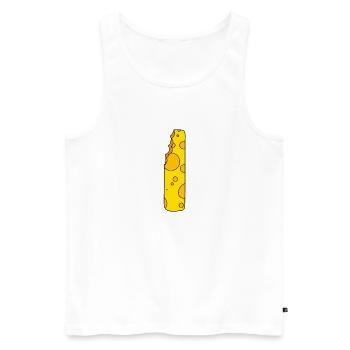 Buchstabe I - Männer Premium Bio Tank Top - Weiß - Vorne - Michal (187cm)