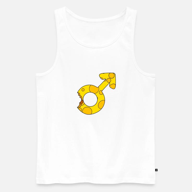 Männliches Geschlecht - Marssymbol - Männer Premium Bio Tank Top - Weiß