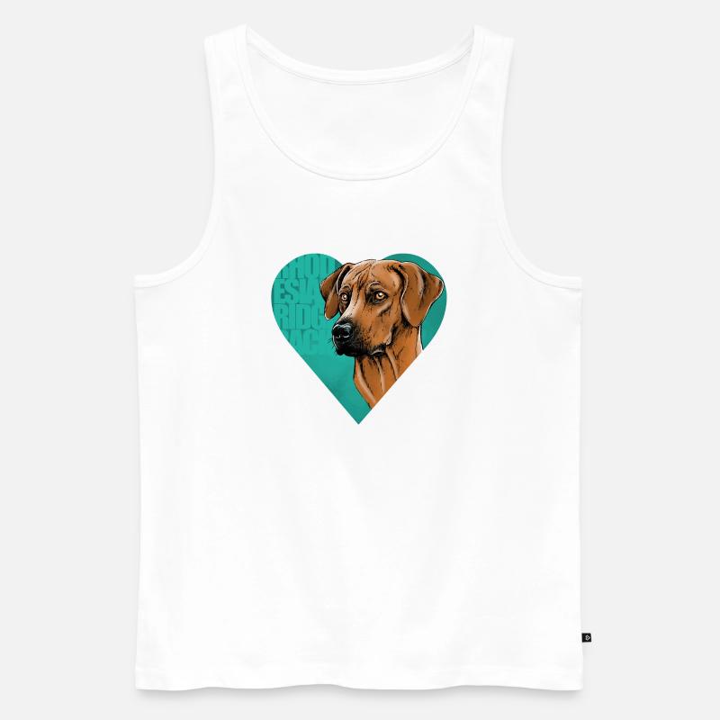 Rhodesian Ridgeback - Männer Premium Bio Tank Top - Weiß
