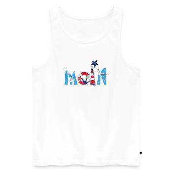Moin Kinder Motiv - Männer Premium Bio Tank Top - Weiß - Vorne - Michal (187cm)