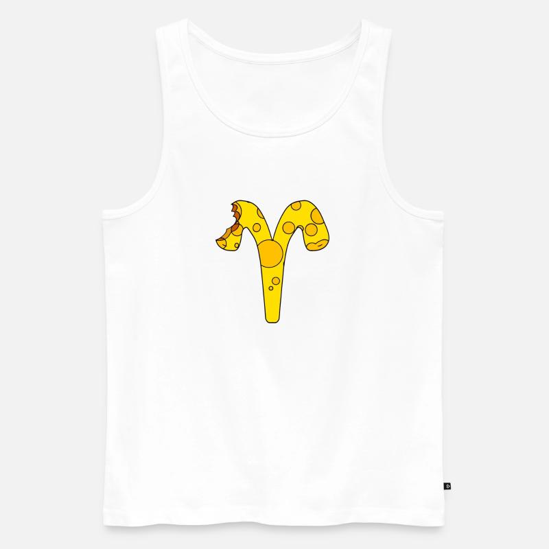 Sternzeichen Widder - Männer Premium Bio Tank Top - Weiß