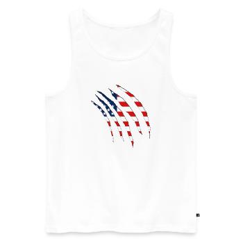 USA claws cuts america - Männer Premium Bio Tank Top - Weiß - Vorne - Michal (187cm)