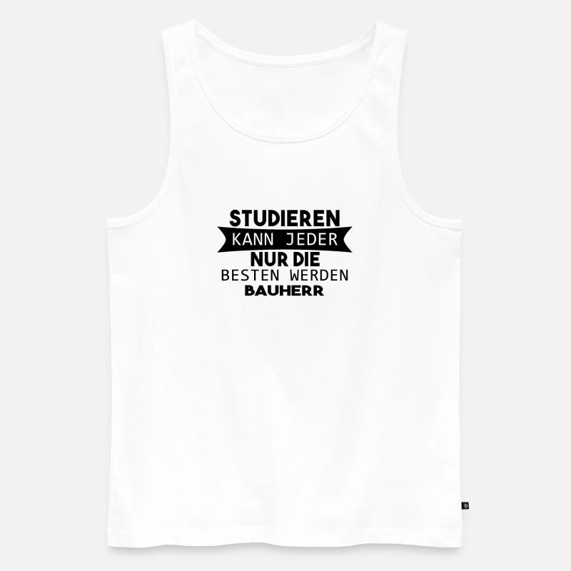 Bauherr Geschenk - Männer Premium Bio Tank Top - Weiß