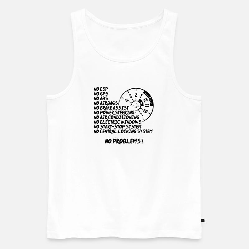 "No Problems" - Männer Premium Bio Tank Top - Weiß