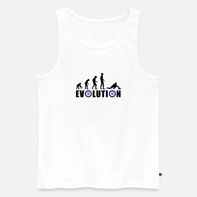 EVOLUTION CURLING Curling Gift Winter - Men's Premium Organic Tank Top - white