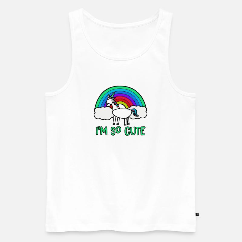 Ich bin so süß - Männer Premium Bio Tank Top - Weiß