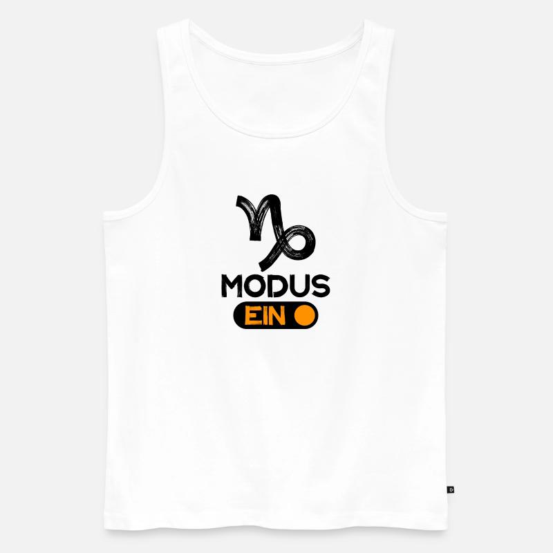 Tierkreis Statement Steinbock Astrologie Horoskop - Männer Premium Bio Tank Top - Weiß