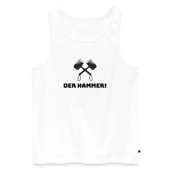 Der Hammer von Thor - Männer Premium Bio Tank Top - Weiß - Vorne - AI Model Male 178 light (178cm)