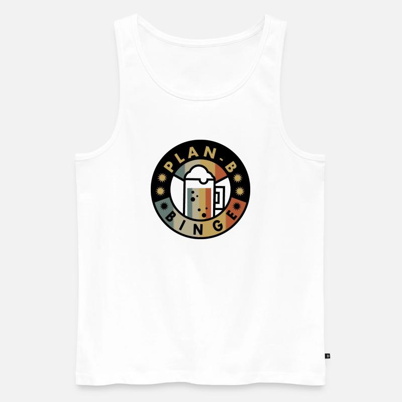 Plan B Saufen - Männer Premium Bio Tank Top - Weiß