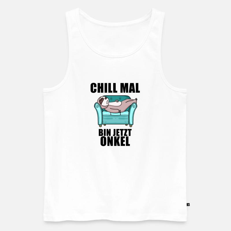 Onkel - Onkel werden - Männer Premium Bio Tank Top - Weiß