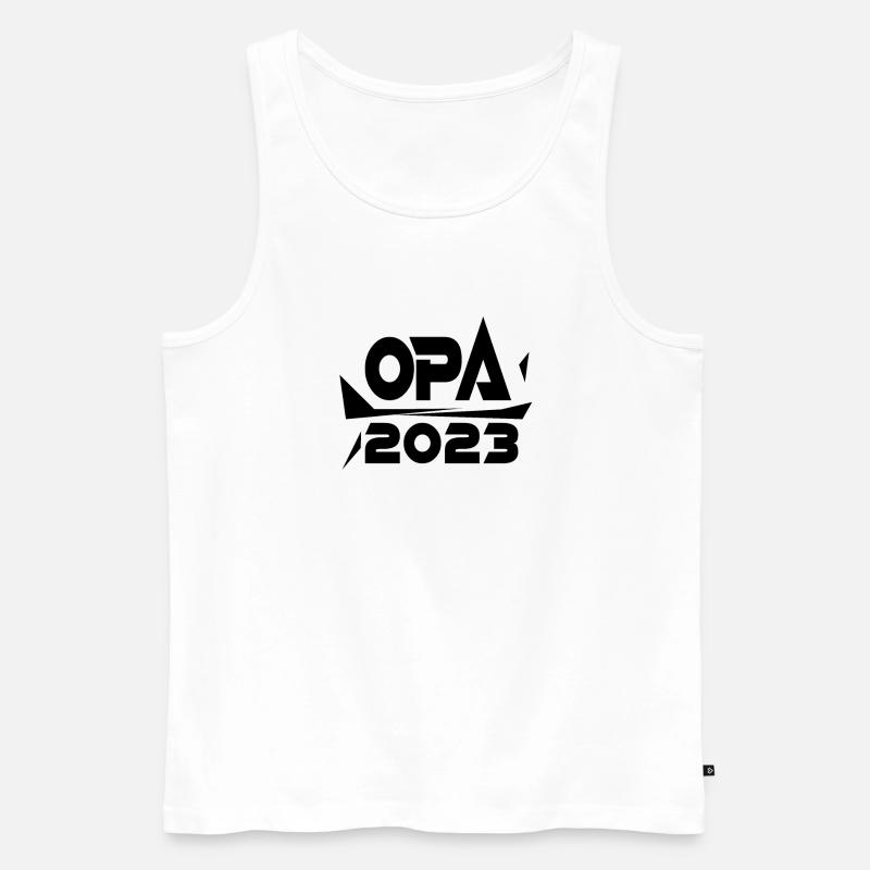 Opa 2023 - Opa werden - Bald Opa - Männer Premium Bio Tank Top - Weiß