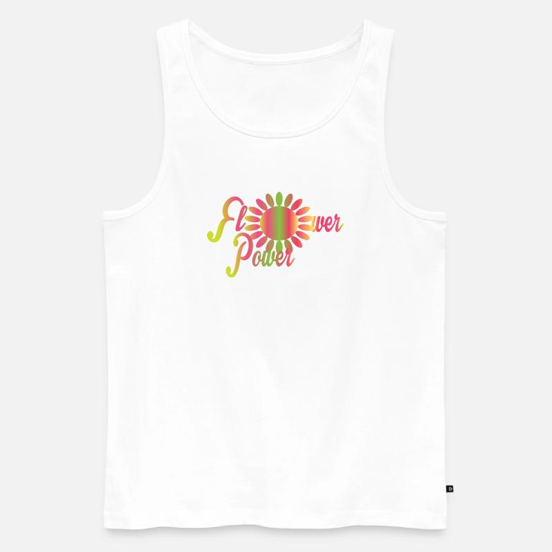 Blumen Power - Männer Premium Bio Tank Top - Weiß