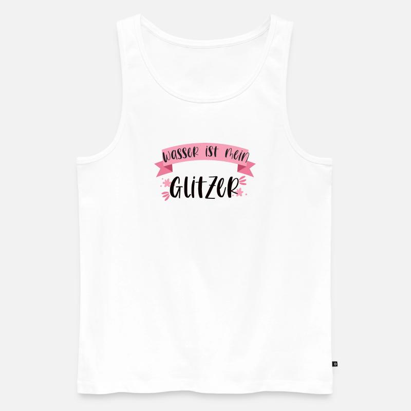 Wasser Schwimmen Glitzer Geschenk - Männer Premium Bio Tank Top - Weiß