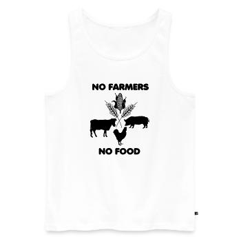 Farm products no farmer no food english - Men's Premium Organic Tank Top - white - Front - Michal (187cm)