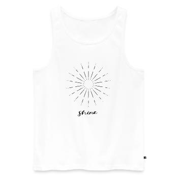 Shine - Men's Premium Organic Tank Top - white - Front - AI Model Male 178 light (178cm)