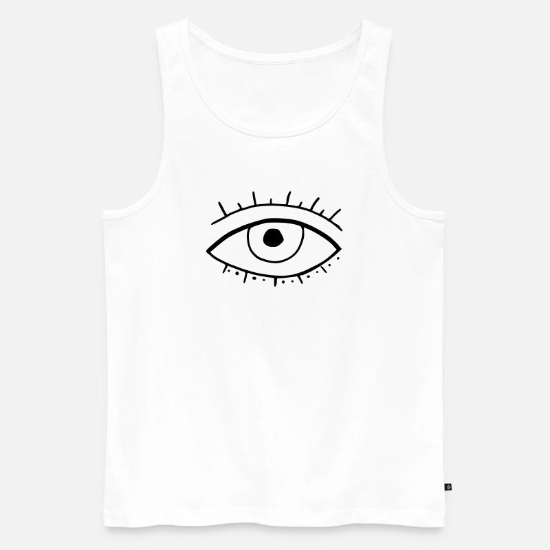 Auge - Männer Premium Bio Tank Top - Weiß