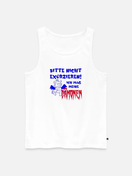 bitte nicht exorzieren! ich mag meine dämonen - Männer Premium Bio Tank Top - Weiß