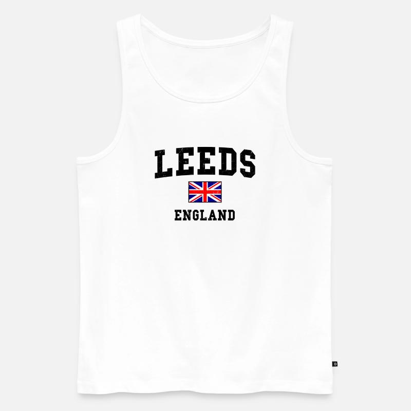 Conception du drapeau de Leeds, Angleterre - Débardeur bio Premium Homme - blanc