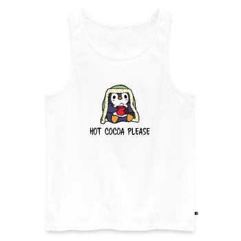 Cold Penguin Statement South Pole Arctic Snow Animal - Men's Premium Organic Tank Top - white - Front - Michal (187cm)