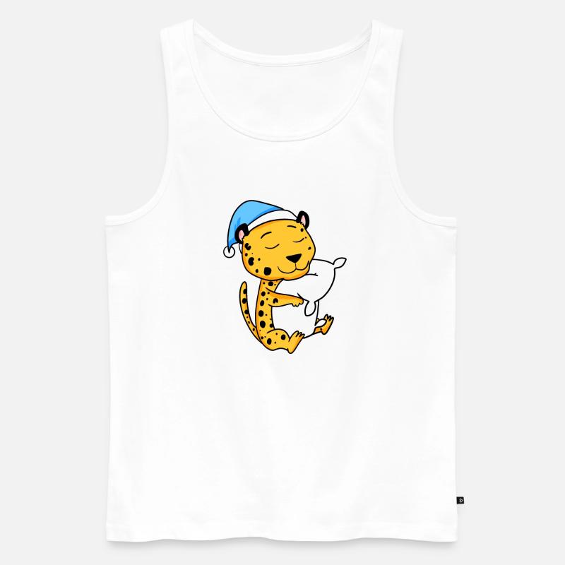 Gepard - Männer Premium Bio Tank Top - Weiß