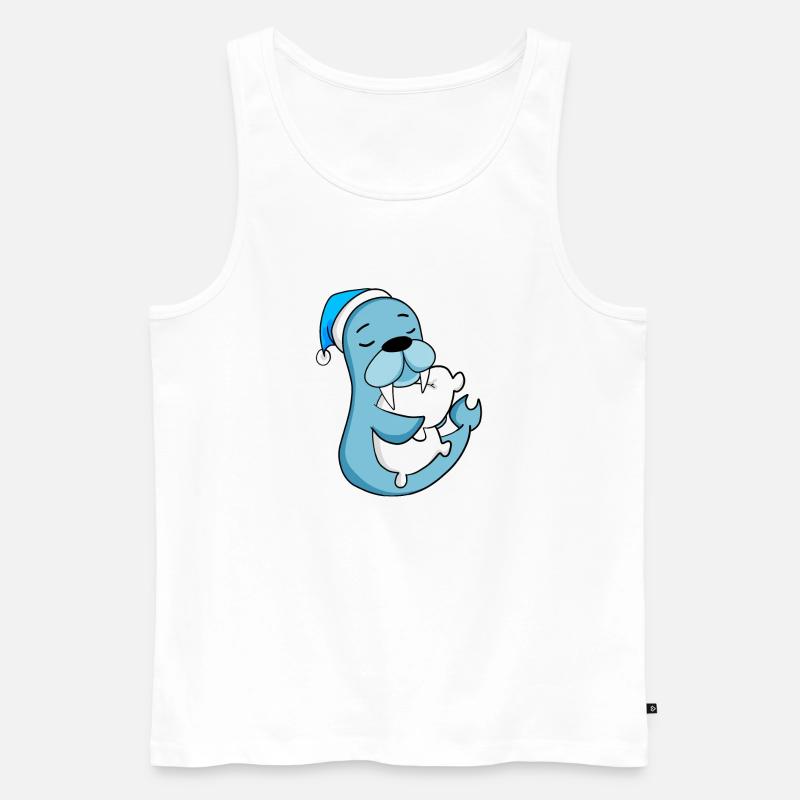 Seelöwe - Männer Premium Bio Tank Top - Weiß