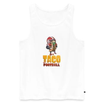 Taco Bout Football Match Day - Men's Premium Organic Tank Top - white - Front - AI Model Male 178 light (178cm)