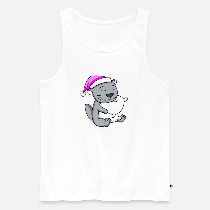 Katze Katzenrasse Britisch Kurzhaar - Männer Premium Bio Tank Top - Weiß