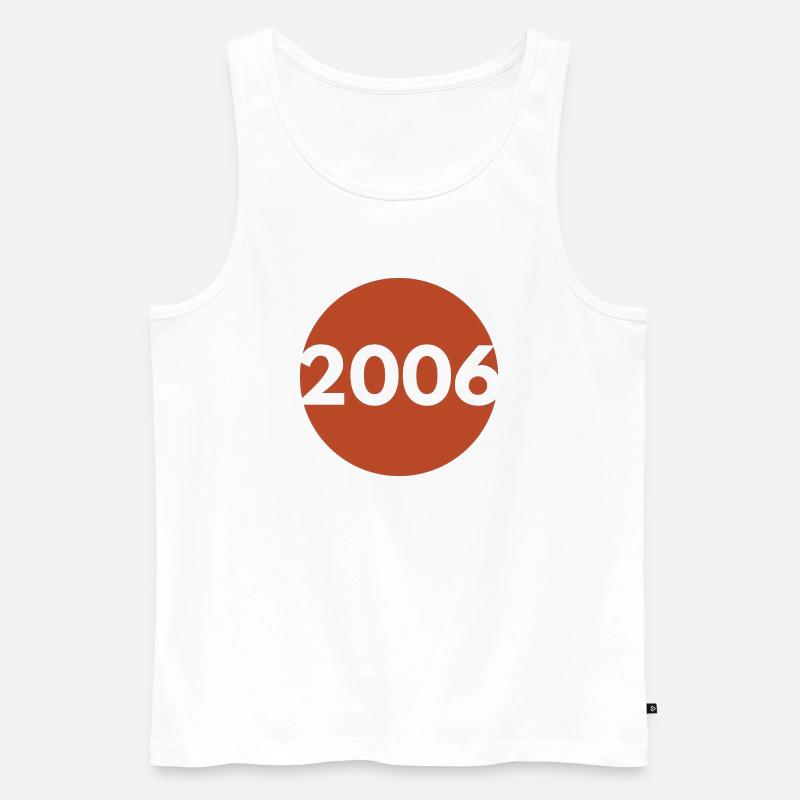 2006 Orange Retro - Männer Premium Bio Tank Top - Weiß
