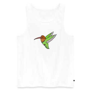 Ein süßer Kolibri - Männer Premium Bio Tank Top - Weiß - Vorne - AI Model Male 178 light (178cm)