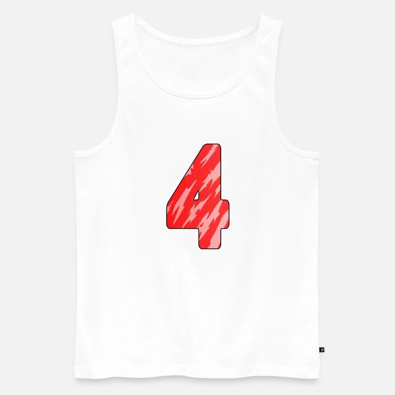 4 - Männer Premium Bio Tank Top - Weiß